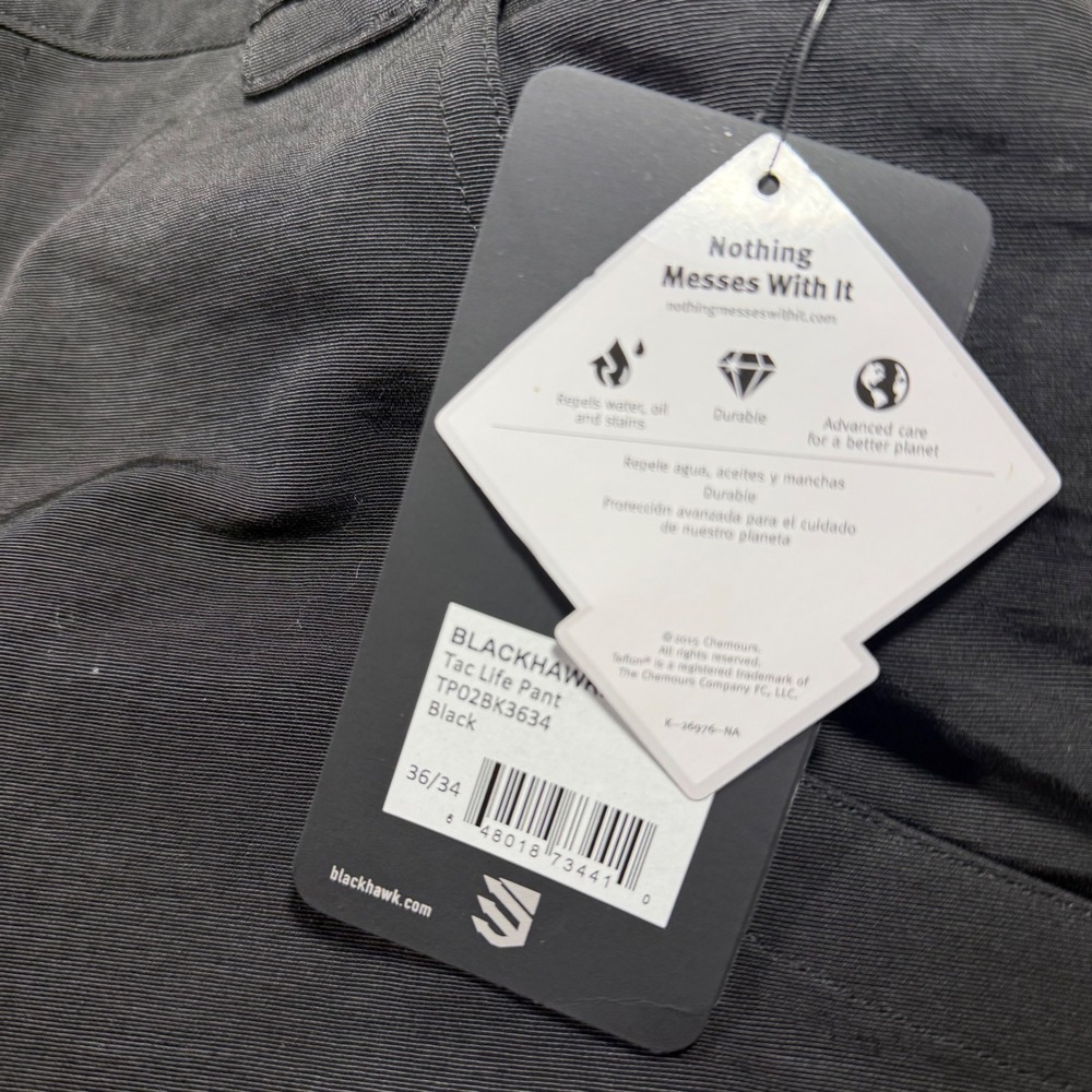 Blackhawk Tac Life Pants Mens 36x34 Black Tactical Cargo TP02BK3634 NWT - Picture 4 of 7